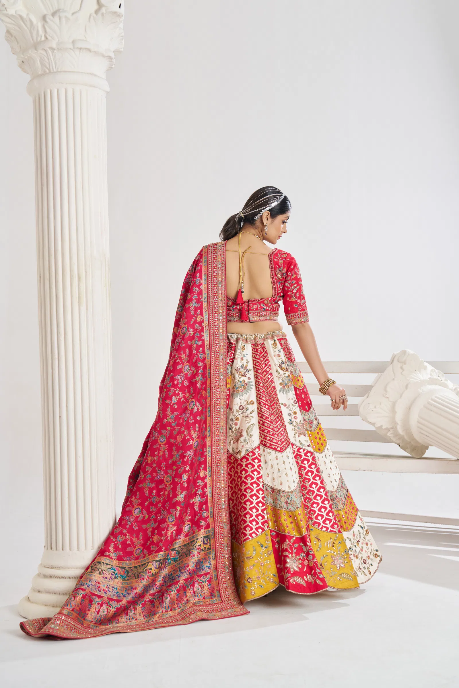 Kf 46 White Banarasi Silk Designer Lehenga Choli Best Wholesale Shop In Surat
